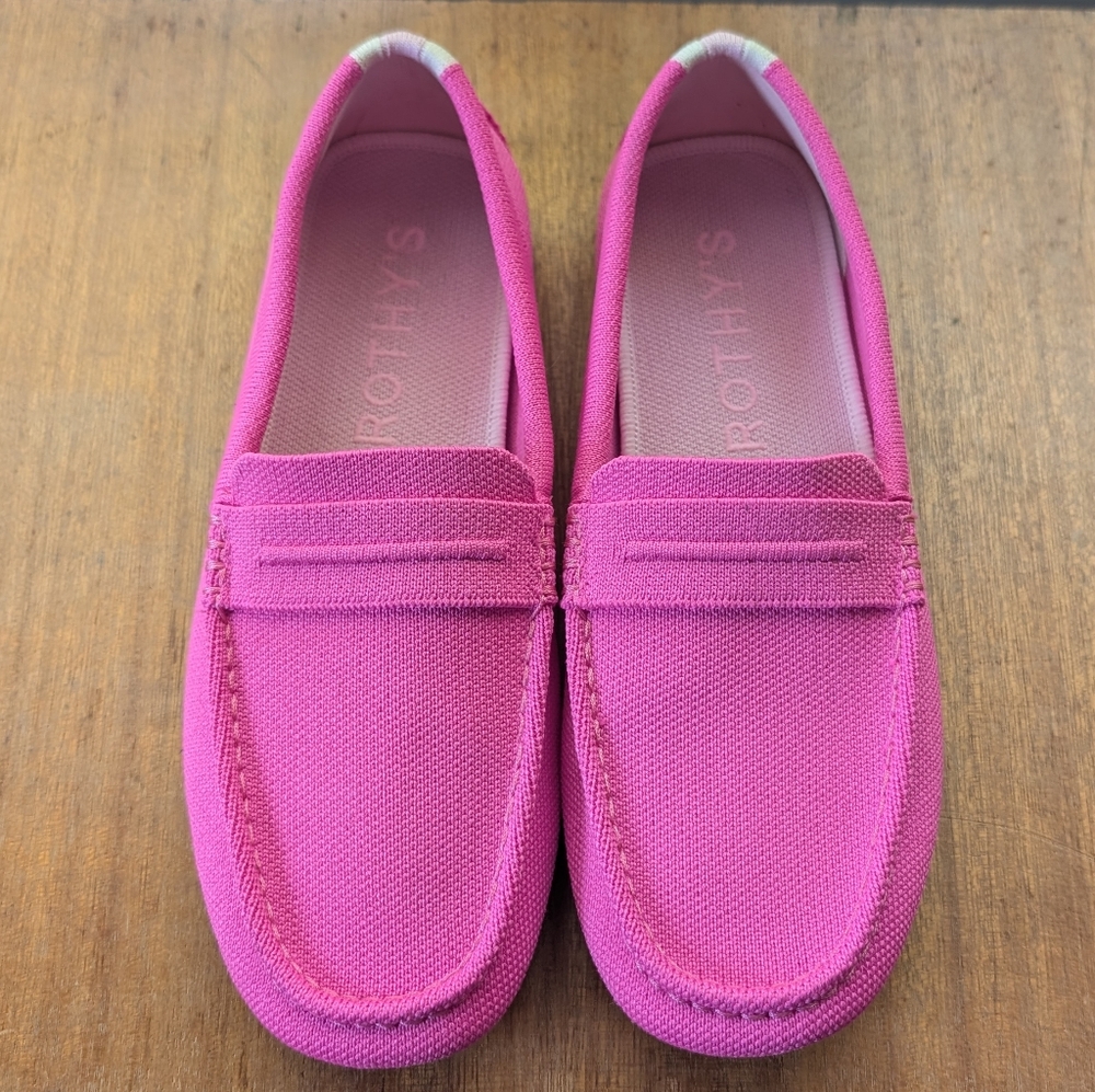 EUC Rothy's Driver, Size 9, Bright Pink